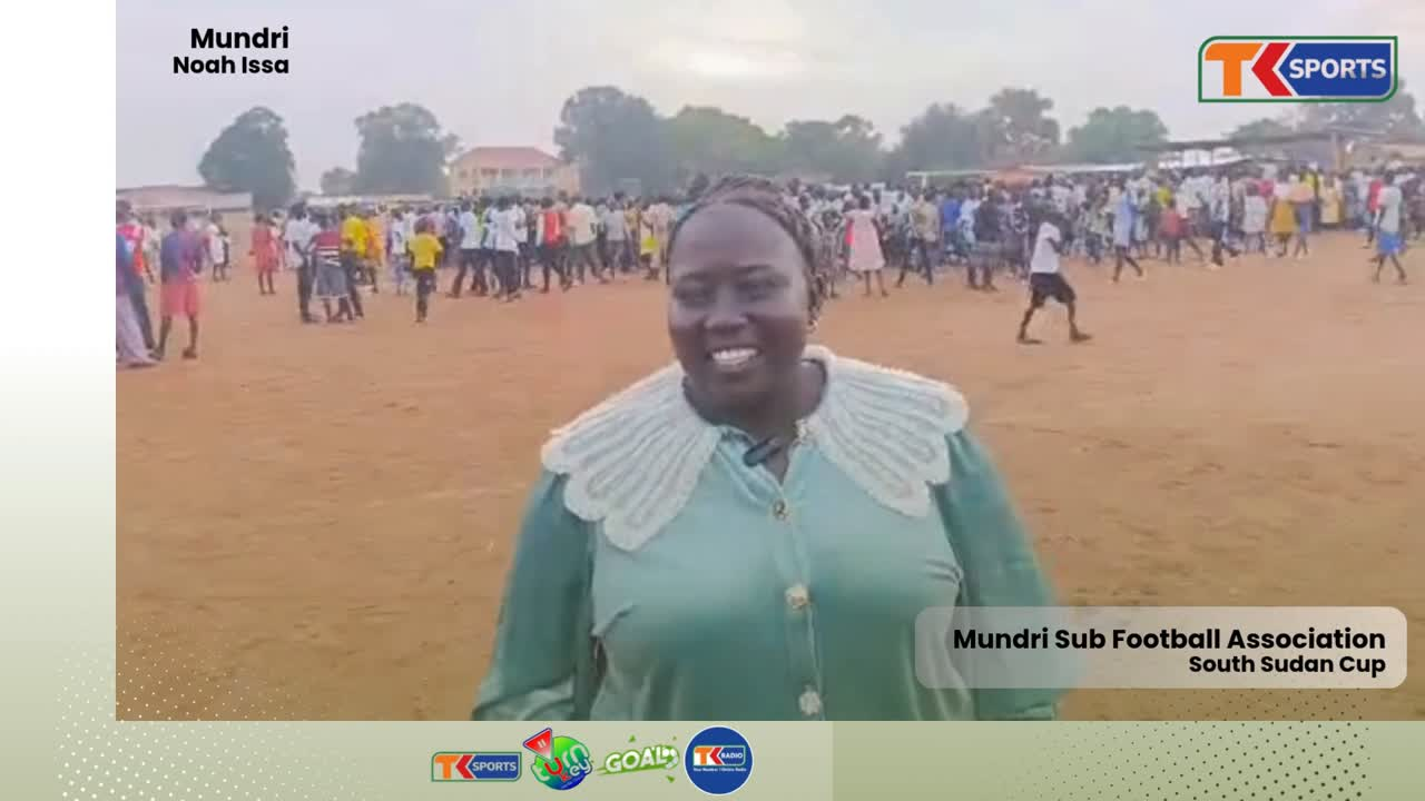Siti Wilson, Ngulawa United FC fan, celebrates South Sudan Cup victory