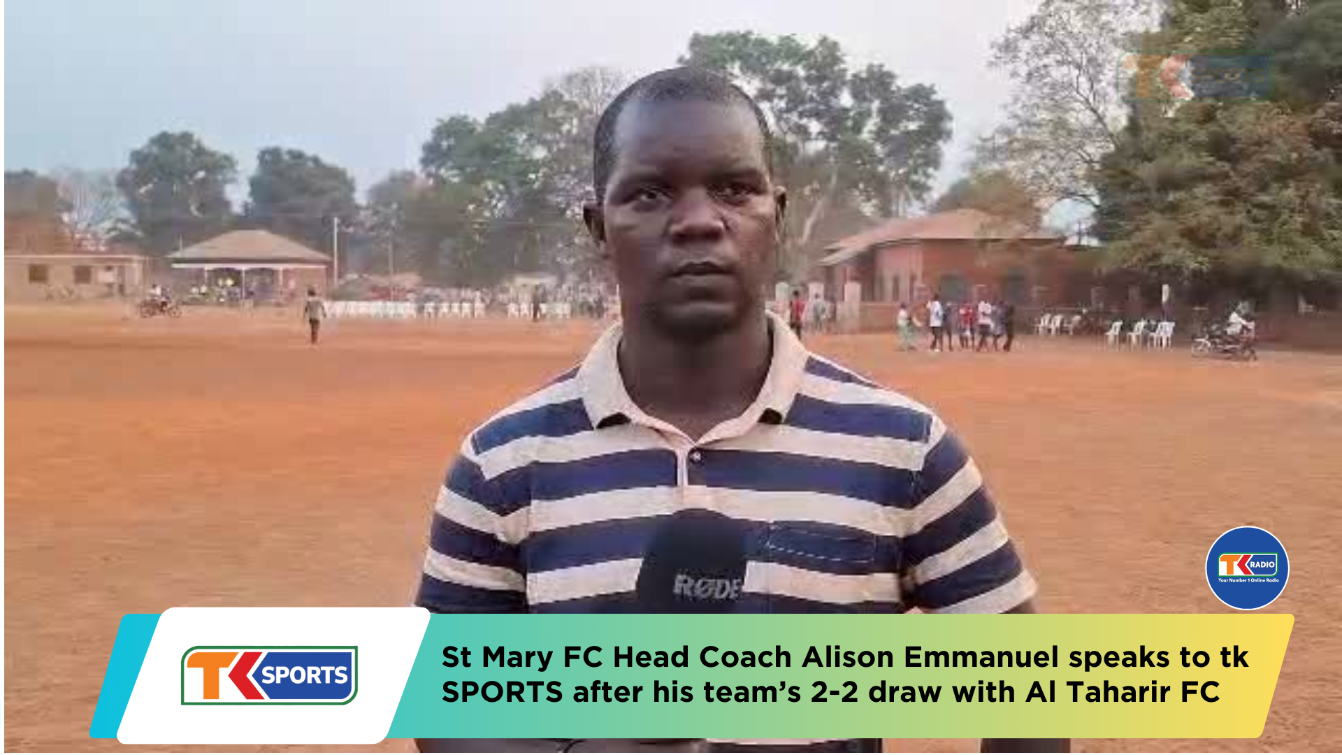 Coach Alison Emmanuel reacts after St Mary FC’s 2-2 stalemate with Al Taharir FC.