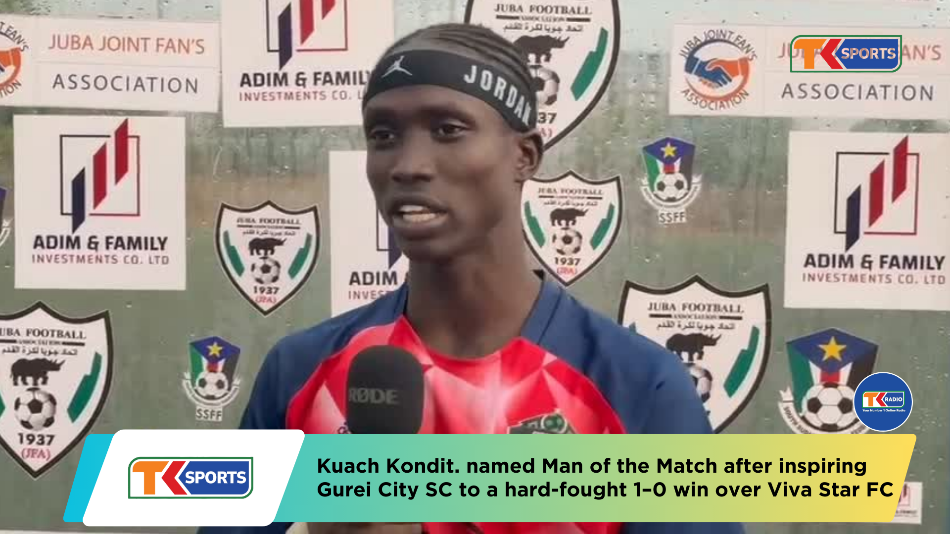 Kuach Kondit. named Man of the Match after inspiring Gurei City SC to a hard-fought 1–0 win over Viva Star FC.