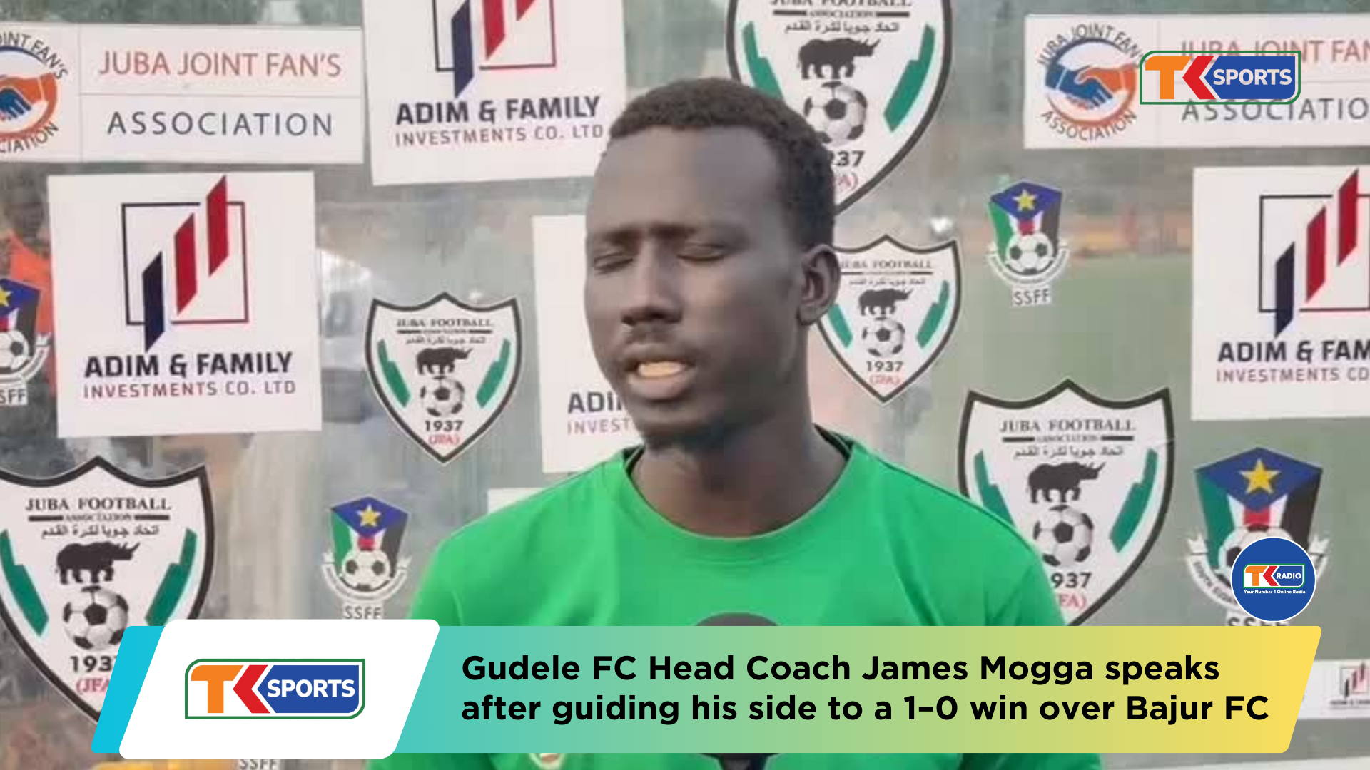 Gudele FC Head Coach James Mogga speaks after guiding his side to a 1–0 win over Bajur FC.