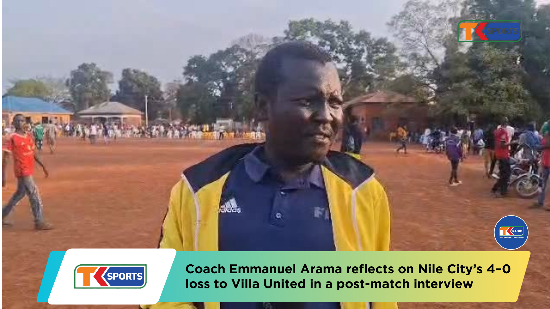 Coach Emmanuel Arama reflects on Nile City’s 4–0 loss to Villa United in a post-match interview.